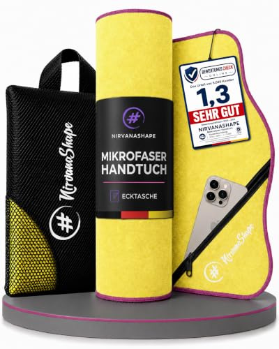 NirvanaShape Mikrofaser Handtuch, Microfaser Handtücher als Badetuch, Reisehandtuch, Strandhandtuch, Sporthandtuch für Fitness, Strand, L 140 x 70 cm
