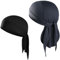 WTACTFUL 2pcs Sports Bandana Cap Kopftuch Herren Damen, Sommermütze Radmütze Fahrradmütze Fahrrad Mütze Kopfbedeckung Schwarz Blau