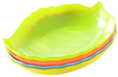 LIFKOME 10 Stück Blattförmige Obstschalen aus Acryl für Dessert und Deko | Küche und Büro, Festlich für Weihnachten, Geburtstag, Hochzeit, Neujahr Zufällige Farbe