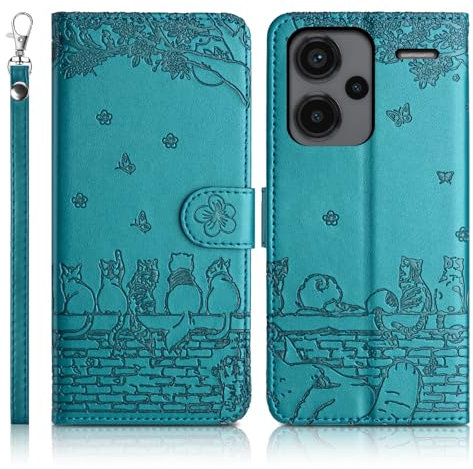 Succtopy Handyhülle für Xiaomi Redmi Note 13 Pro Plus 5G/Redmi Note 13 Pro+ 5G Premium PU Leder Flip Case Tasche Magnet Kartenfach Standfunktion Schutzhülle Blau