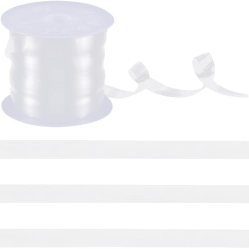 GORGECRAFT 2 Rolle 20m Transparente Elastische Bandrolle 8mm Breit Leicht Transparent Unsichtbar Dehnbar BH-Trägerband Für Selbstgemachte Schulter-BHS Dessous Tanz Bademode Sportbekleidung Stoff