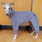 EDEL&SCHNELL Hundebademantel aus grauem Frottee, saugfähiger und weicher Bademantel Hund, Rückenlänge 50-55 cm, ideal für Windhunde, Whippets, Ridgebacks, Dalmatiner