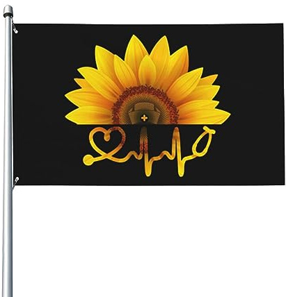 SunflowerPremium 3x5ft dekorative Flagge für den Außenbereich – lebendige Farben, winddicht und wasserabweisend – ideal für Garten und Veranstaltungen