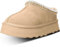 EIOWPER Damen Hohe Hausschuhe Damen Plateau Mini Stiefel Wildleder Warm Rutschfeste Stiefel Winter Kuschelig Pelz Wollgefüttert Kurze Stiefeletten 37 EU (Herstellergröße K8)