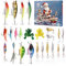 YAOZUP Angel Adventskalender 2024, Adventskalender Weihnachtskalender Angelkalender, 24 Angeln Köder Set Adventskalender, Angelzubehör Countdown Kalender Geschenk für Fischer Erwachsene Männer Jungen