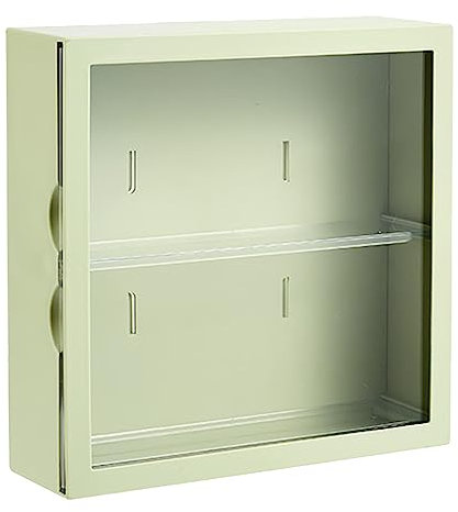 Masyrt Wall Mounted Dust Proof Toy Storage Box for Blind Box Figures, Handicraft Display Rack & Action Figure Showcase (Avocado Green)