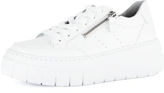 Gabor Damen Low-Top Sneaker, Frauen Halbschuhe,Best Fitting,Turnschuhe,Laufschuhe,schnürschuhe,schnürer,Ugly Sneaker,Weiss,38 EU / 5 UK