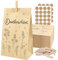 40 Geschenktüten Set Kraftpapiertüten 13 x 24 cm Dankeschön Geschenk mit 40 Holzklämmerchen + 40 Aufklebern zum Verpacken für Giveaways zu Hochzeit Geburtstag Taufe Konfirmation Kommunion Weihnachten