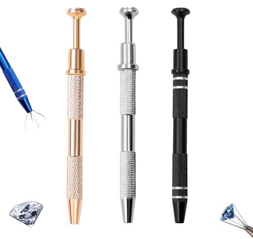 3 Stück Piercing Kugel Aufdreher,Piercing Zange für Kugeln,Piercingzange,Piercing Nadel für Kugeln,Kugelhalter Piercings mit 4 Klauen,Chirurgenstahl Catcher für Diamanten,Schmuck,Perlen,Mikrochip