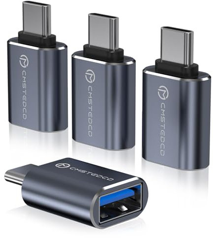 AILVLVNG USB C to USB 3.0 Adaptor 4 Pack, USB C Male to USB A Female Adapter Compatible with iPhone15/16, MacBook Pro/Air 22/23, iPad Pro/Mini and Other Thunderbolt 4/3 Devices