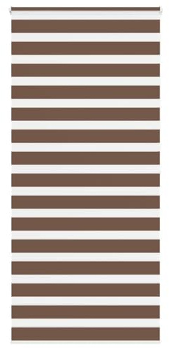 vidaXL Doppelrollo Braun 105x200 cm Stoffbreite 100,9 cm Polyester