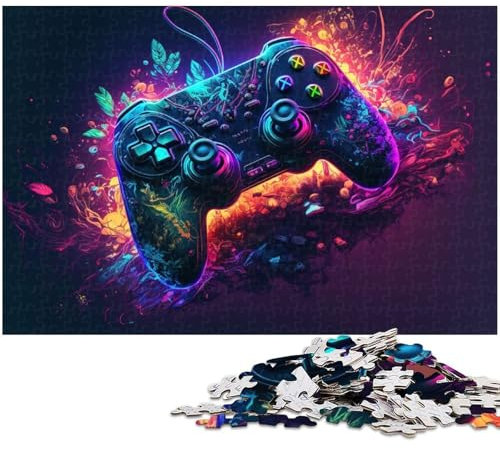 1000 Piece Jigsaw Puzzles for Adults Gaming Neon Art Jigsaw for Gifts Family Game Stress Reliever Difficult Challenge Puzzle (Size 75x50cm)