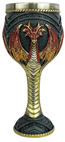 Generisch Dragon Wine Goblet, Medieval Wine Goblet, Dragon Wine Goblet, Communion Cup, Halloween Gold Wine Glasses, Elegant Catholic Gothic for Christmas