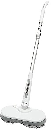 KANBCNG Fregona eléctrica inalámbrica para suelos, depósito de agua de 350 ml, longitud ajustable 99-120 cm, modo de cera húmeda en seco, con función de pulverización y LED para limpiar, fregar y