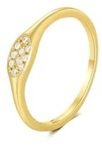 Stfery Partnerringe Gold 14 Karat Damen, Ring Echt Gold mit Moissanit, Klassiker Antragsring Au585 Gr. 60 (19.1)