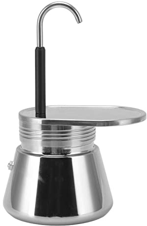 NUMNBE Induktions - Mokkakanne aus Edelstahl – Italienische Espressomaschine für 3 Tassen – Leicht und Tragbar – Schneller Kaffeegenuss für Zuhause und unterwegs
