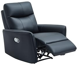 UK Leisure World LAZYBOY BLACK BONDED RECLINER LEATHER SOFA SET SUITES SETTEE ARMCHAIR THREE TO SINGLE 3 2 1 SEATER (Single sofa)