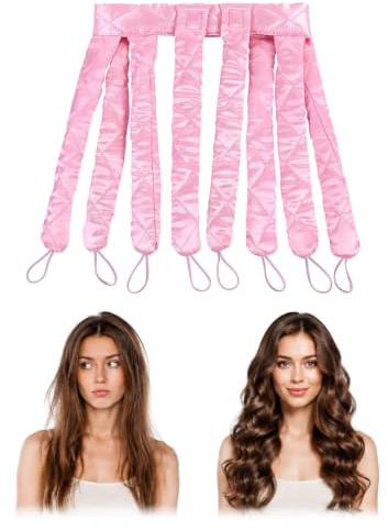 Heatless Hair Curler Headband With Curling Rod,Curls Long Octopus | 2026 New Upgraded Eight Claw Design Satin Overnight No Heat Roller for Waves and Curls，Curler Curl Sleeping,Ribbon Rollers