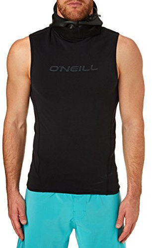 ONeill Thermo-X con Cappuccio Termica Canotta Nera - Facile Stretch Fodera Termica - Caldi Termici Strati Strato Quick Heat Dry