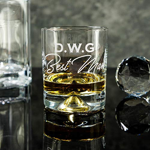 Personalised Heavy Glass Tumbler Gifts for Best Man Groomsmen OMG3-JL27