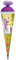 Schultüte - Einhorn - Pegasus/Pferd Unicorn - 50 cm - rund - mit Tüllabschluß - Zuckertüte - mit/ohne Holzspitze - Roth - Mädchen - Pferde Blumen Schm..