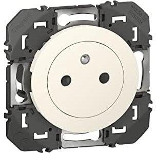 LEGRAND - Prise Electrique Murale 16A avec Terre dooxie Surface - Prise 2P + T Affleurante avec Fond Rétractable - Fabriqué En France - Blanc