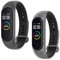 WD&CD Cinturini Compatibile per Mi Band 3/ Mi Band 4, Cinturini in Silicone, Sportivo Colorato Regolabile Bracciali Compatibile per Xiaomi Band 3/4-2 Pezzi (Modello a Maglia, Motivo a Onde D'acqua)
