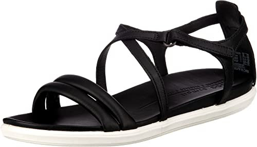ECCO Damen Simpil Sandal Flat Sandal Knöchelriemen, Black, 41 EU