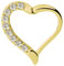 Piercing Smooth Segment Ring Clicker gold, Herz mit Steinen in 1,2 x 8 mm, Modell 2