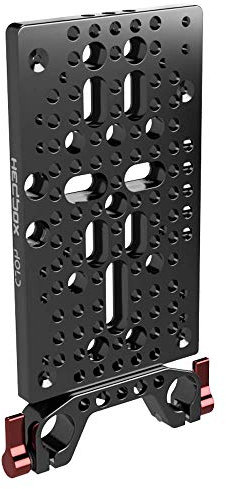 HEDBOX HOLD II System - Universelle Montageplatte aus Aluminium (Cheese Plate) mit 15-mm-Schienenblock für DSLR-Rohrsystem
