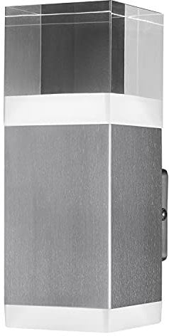 LEDVANCE LED Wandleuchte, Design Leuchte in Kristalloptik für Außen, Warmweiß (3000K), 9W, ENDURA STYLE CRYSTAL WALL UPDOWN