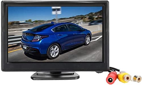 Padarsey 5 Inch Zoll TFT LCD Car Color Rear View Monitor Screen for Parking Rear View Backup Camera with 2 Optional Bracket(Sauger Mount und Normal Adhesive Stand)