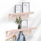Lot de 2 étagères murales en métal pratiques – Rose ou vert – Décoration de pièce – Finition robuste & facile à installer – Portemanteau mural étagère étagère étagère étagère accessoires de maison