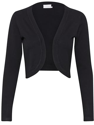 KAFFE Bolero Astrid Damen Bolero Astrid Elegant Jäckchen Langarm Cardigan Bolerojacke 4XL, Black deep