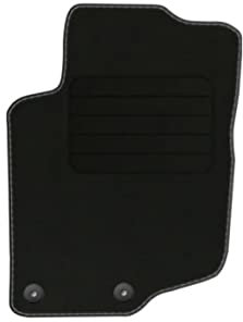Velourmatte für Peugeot 207 Bj. 2006-2012 Basic LP runde Befestigungen Mit Absatzschoner Passform Neu Veloursfussmatte Automatte