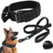 WOOLUCK Taktisches Hundehalsband Mit Griff, Reflektierendes Verstellbares Halsband Mit Robuster Metallschnalle, Militär Halsband Und Leine Set Für Mittlere Große Hunde, M