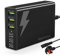 LAMJAD USB C Charger,96W 6 Port GaN Charger,USB C Charging Station,Travel Fast Charger USB C,3 USB-C +3 USB-A,Portable Multi Charger Station Compatible with iPad, iPhone 15/14/13,Samsung,Galax,Huawei