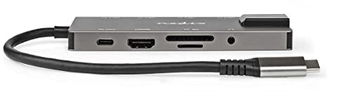 Nedis USB Multi-Port Adapter, 10-in-1 USB-C Docking Station With HDMI 4K, RJ45, 5 USB Ports, SD/Micro SD Card Reader, 3.5mm Audio Jack, Power Delivery 100W