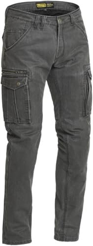 Lindstrands Luvos Cargo Motorrad Textilhose, grau, 58