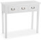 Versa Niza Mueble Recibidor Estrecho para Entrada o Pasillo, Mesa Consola, con 3 cajones, Medidas (Al x L x An) 80 x 35 x 90 cm, Madera, Color Blanco