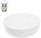 ECD Germany Lavabo per Bagno d' Appoggio Ø 400 x 400 x 135 mm in Ceramica Bianca incl. Piletta Set di Scarico 1 1/4'' per Lavandini Senza Troppopieno Lavello Rotondo Lavamani Sanitari Design Moderno