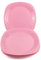 Buzztrove 4 Pcs Flat Plastic Plates | S/M/L Unbreakable Kids Set for Outdoor Parties, Colorful Picnic | E-Co Friendly Reusable (Large 27 x 27cm, Pink)