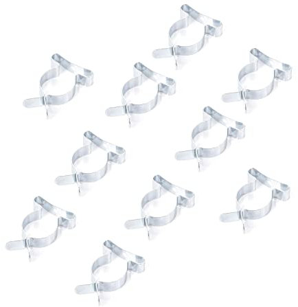 Tool Spring Terry Clips 25mm Garage/Shed Storage Grip Tidies Wall Mounted Tool Spring Terry Clips Storage Hangers for Garages Sheds Yards Cupboards Pack of 10 (with Screws).