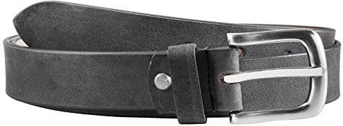 Leonardo Verrelli Damen-Gürtel Leder, verschiedene Farben, Business, kürzbar, Bundweite 75-125 cm 3100056-3100063 (Dunkelgrau2, Bundweite: 135 cm - Gesamtlänge: 150 cm)