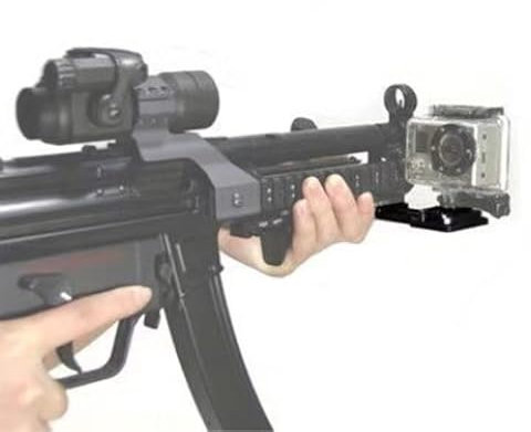 Lupholue Picatinny Rail Mount Klemmhalter für Waffen und Armbrüste, Jagd und POV/Vlog -Drehkameras -Accessoires Compatible with GoPro Hero 13, 12, 11, 10, 9, 8, 7, 6 5, Hero Black, Session, Xiaomi Yi