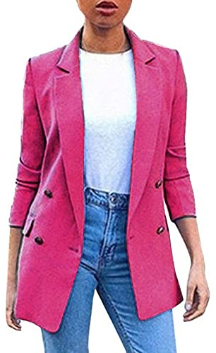 Blazers Femme Chic et Élégant Uni Haut Pas Cher Marque Bureau Affaires Costume L'été Mode Fitness Blazer De Travail Blouson Jacket Vetement Femme