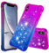 QIWEIQING Compatible for iPhone XS Max Case Clear Liquid Glitter Soft TPU Bumper Cover Shockproof Anti-Slip Girly Woman Protective Phone Case for iPhone XS Max.Purple Blue YBJ