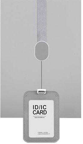 Vhger Ausweishalter aus Leder, ausweishülle einziehbare ausweishülle 2 karten, kartenhalter mit zugband, mitarbeiterausweis hülle, schülerausweis hülle,ausweishull mit band kinder,id kartenhalter