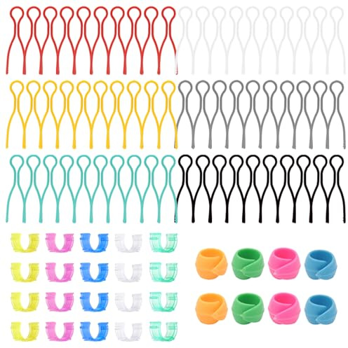 UTMACH 88 Stück Spulenfadenhalter Clips für Garnrollenschoner | Bobbin Buddies Kunststoff,Spulenhalter Nähgarn,Silikon Garn Spulen Halter Bunte Nähgarn Spulen Clips
