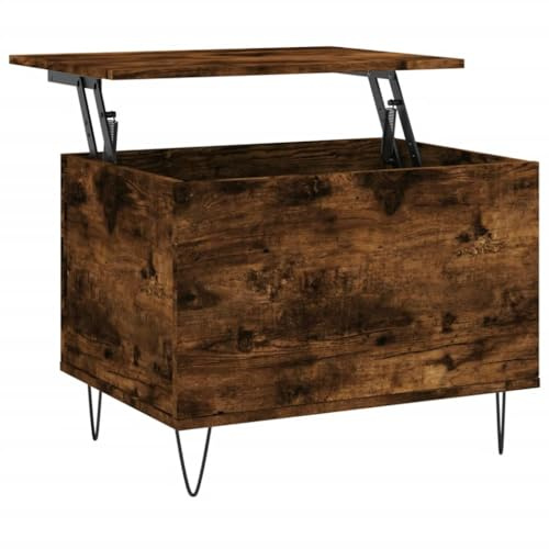 vidaXL Couchtisch, Sofatisch für Wohnzimmer, Wohnzimmertisch mit viel Stauraum, Beistelltisch Kaffeetisch Wohnzimmermöbel, Räuchereiche Holzwerkstoff